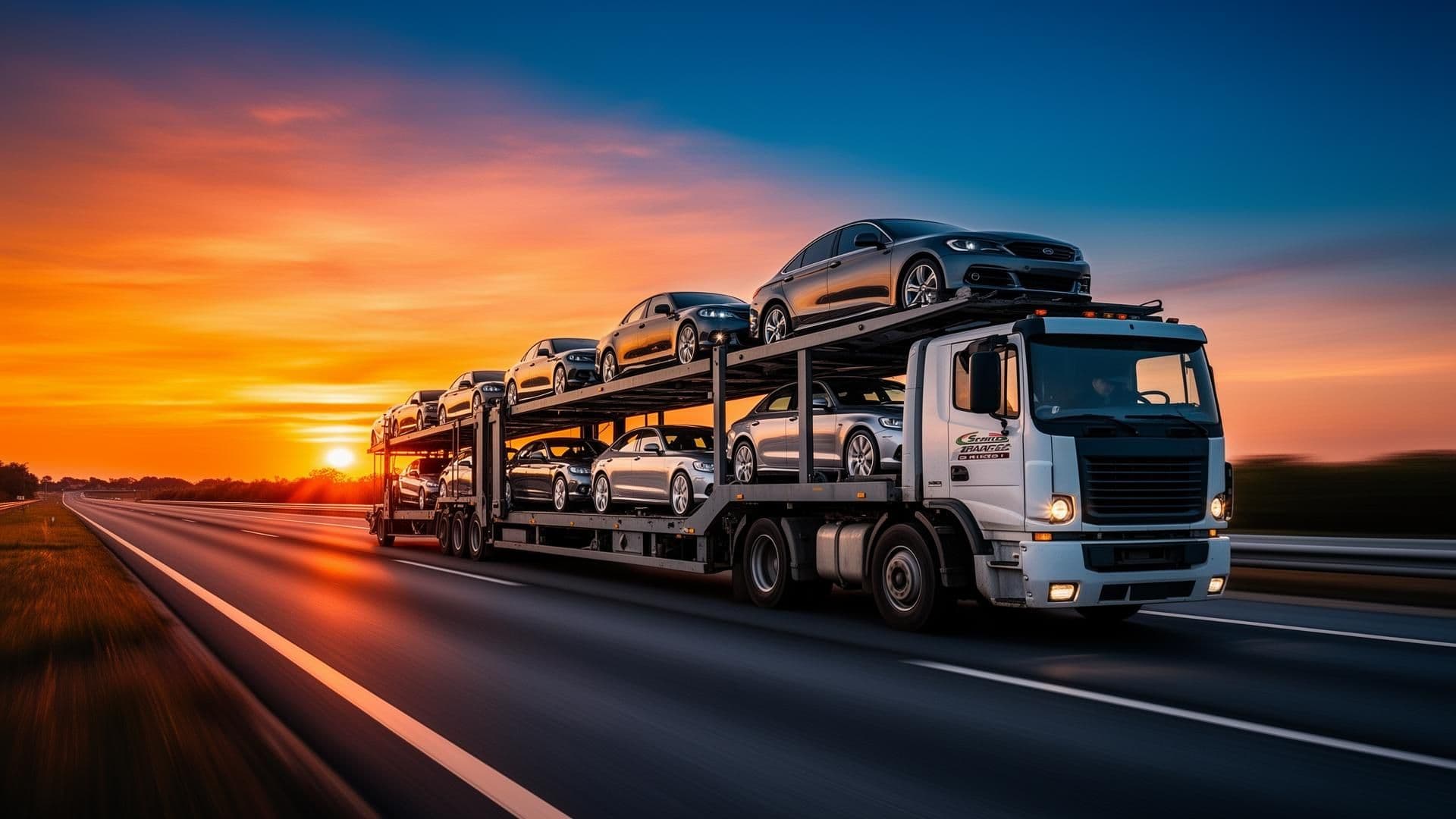 Car shipping background